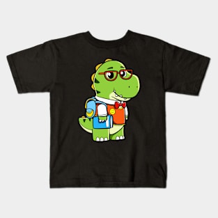 Nerd Dinosaur Kids T-Shirt